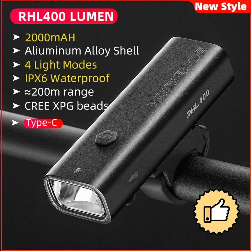 outdoor equipment : Koplamp voor Fietsen - RHL600 Blauwe Type-C in van Pantino