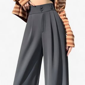 Pants : Broek Zwart - Hoge Taille - Modieus & Comfortabel in van Pantino