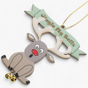 home & garden : Jingle My Bells - Grappige Kerstornament - Bel Hanger Kerstman voor Kerstboom en Nieuwjaarsdecoratie in van Pantino