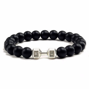 Bracelet : Armband Berijpt Goud - Elegante Dumbbell in Berijpt Zilver van Pantino
