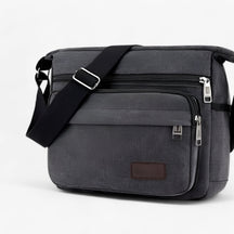 bags : Schoudertas Heren Zwart - Multifunctionele Canvas in Zwart van Pantino