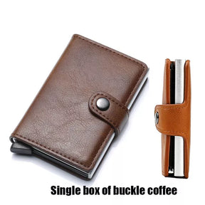 bags : Romeo RFID Wallet - Pasjesbeschermer tegen Diefstal - Donkerblauw in Koffie van Pantino