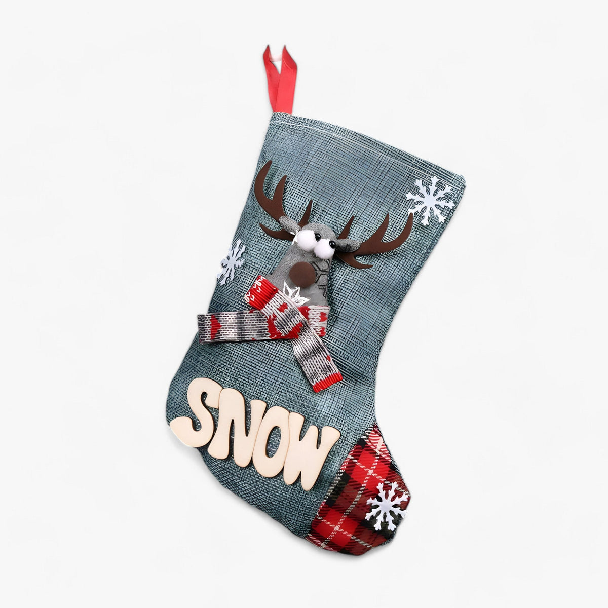 home & garden : Kerstklaar Sokken Sneeuwman - Feestelijke Decoratie voor het Huis - Rood in Blauw van Pantino