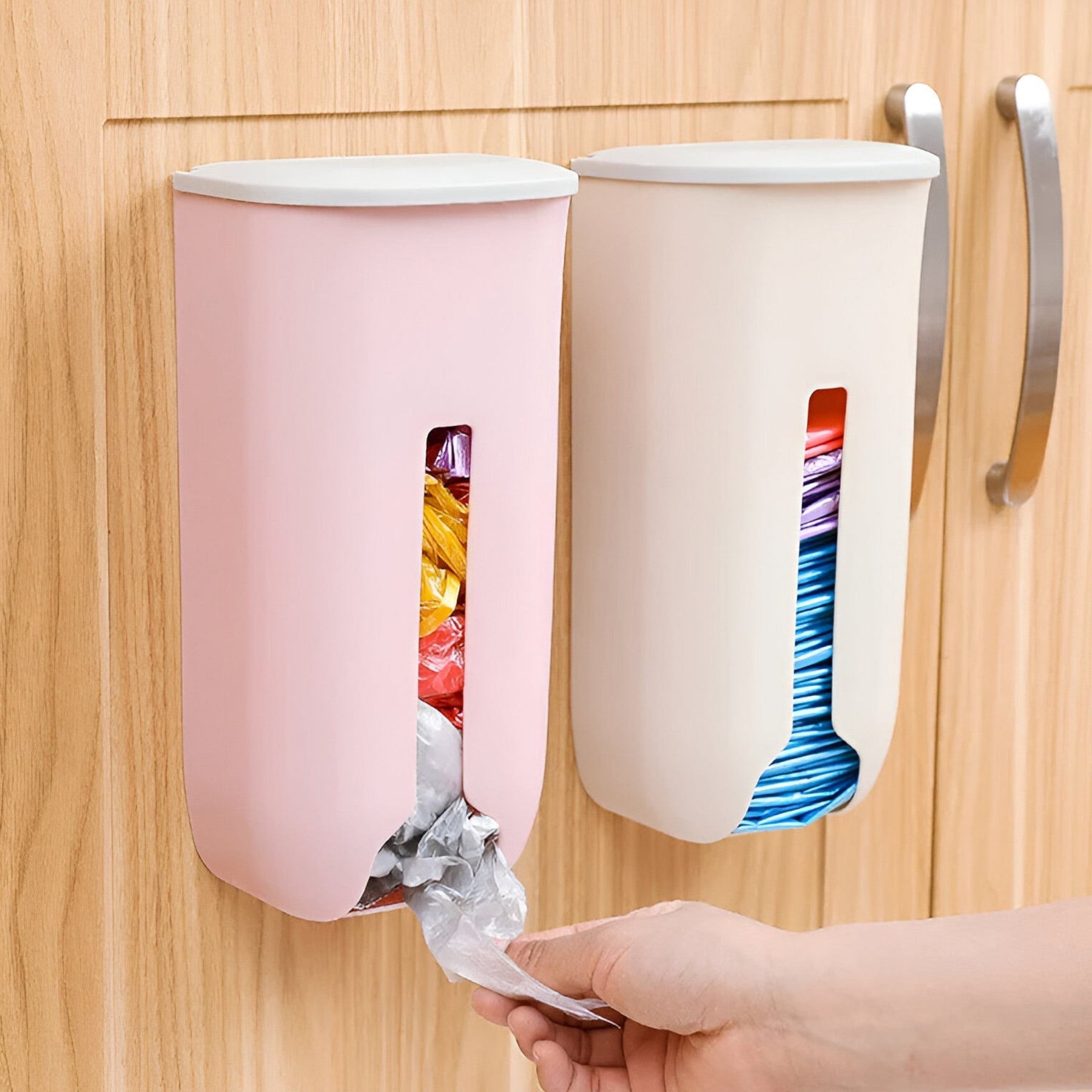 home & garden : Opbergdoos voor Plastic Tassen - Wandhouder Organizer (1 + 1 Gratis) - Helderblauw in van Pantino