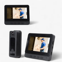 gadgets : Draadloze Videodeurbel met 8MP en Groothoeklens Zwart in Zwart van Pantino