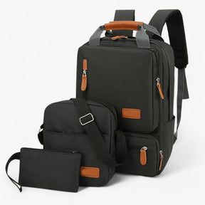 bags : Rugzak Zwart - Set van Rugzakken - Stijlvol en Veelzijdig in van Pantino