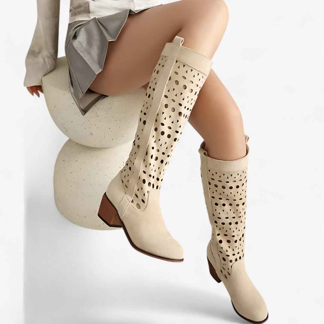 Shoes : Heren western zomerlaarzen van imitatie suède met holle hak in van Pantino