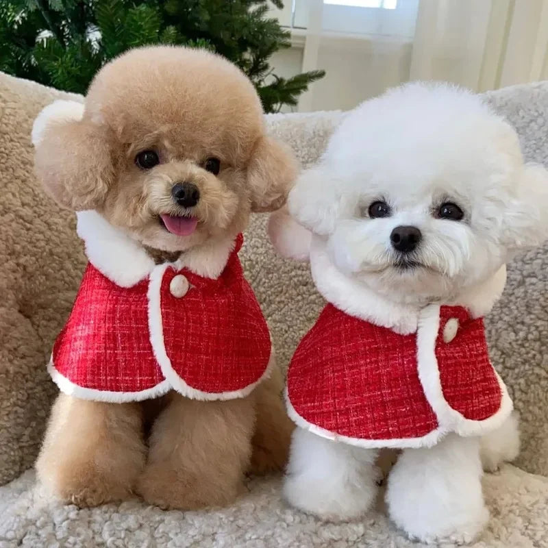 pets : Winter Warmte Huisdier Cape - Rood in van Pantino