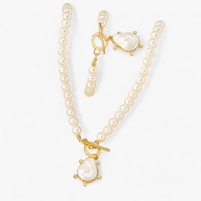 other : Set Onregelmatige Parelsieraden - Elegant en Opvallend - Wit in van Pantino