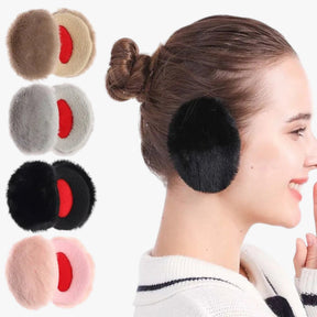 Ear Muffs : Fleece Oorbeschermers Zonder Band - Ultieme Winterwarmte - Zwart-Klein in van Pantino