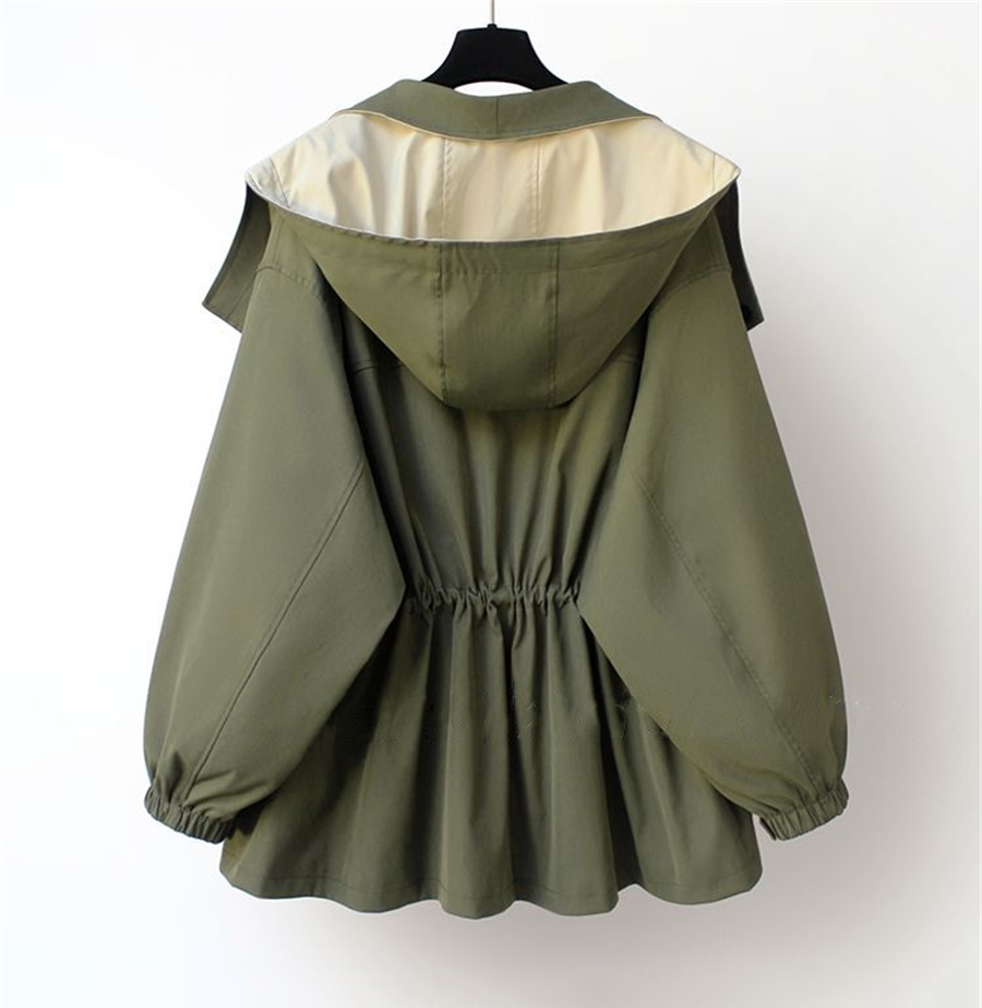 Coat : Mantel Paradiso Wit - Oversized Patchwork Capuchon in van Pantino
