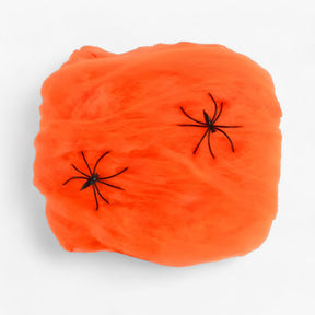 home & garden : Halloween Spinnenweb - Rekbaar Spinnenweb en Spinnen voor Griezelige Feestelijke Wisieten - Wit in Oranje van Pantino