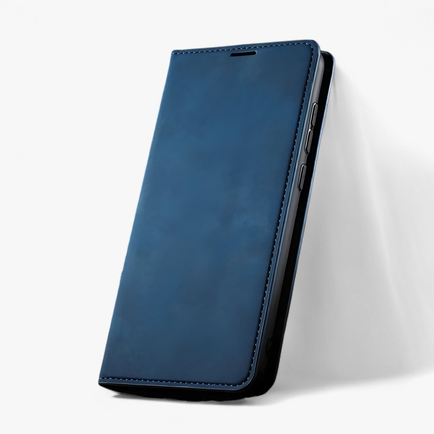 Phone Case : Magnetische Leren Hoes - Elegante Uitstraling, Gegarandeerde Bescherming - Zwart in Blauw van Pantino
