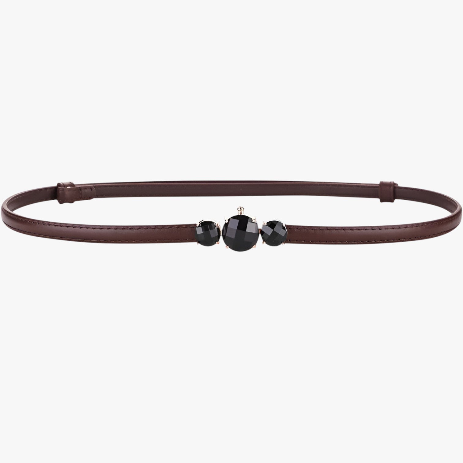 Women's Belt : Slanke riem van echt leer - Verstelbare elegantie voor dames in koffie 100 cm van Pantinoshop