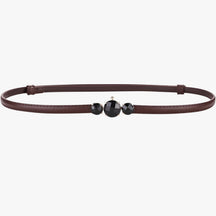 Women's Belt : Slanke riem van echt leer – Verstelbare elegantie voor dames in koffie 100 cm van Pantinoshop