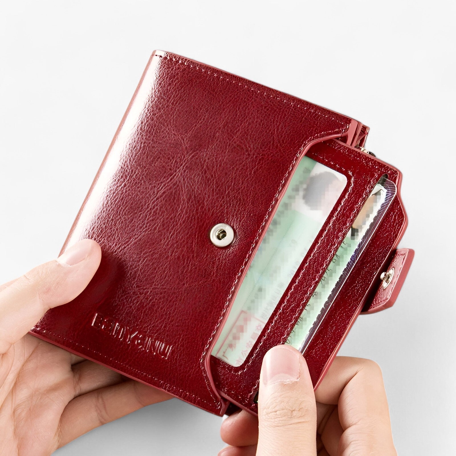 bags : Lederen Portemonnee voor Dames Rfid - Bruin in van Pantino