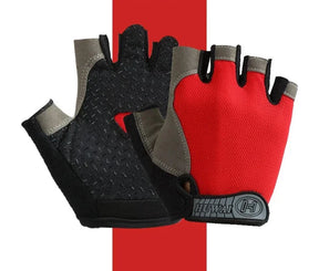 outdoor equipment : Sporthandschoenen Antislip voor Heren & Dames - Ademend, Comfortabel & Duurzaam - Ideaal voor Fitness & Fietsen in Rood van Pantino