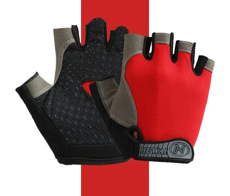 outdoor equipment : Sporthandschoenen Antislip voor Heren & Dames - Ademend, Comfortabel & Duurzaam - Ideaal voor Fitness & Fietsen in Rood van Pantino
