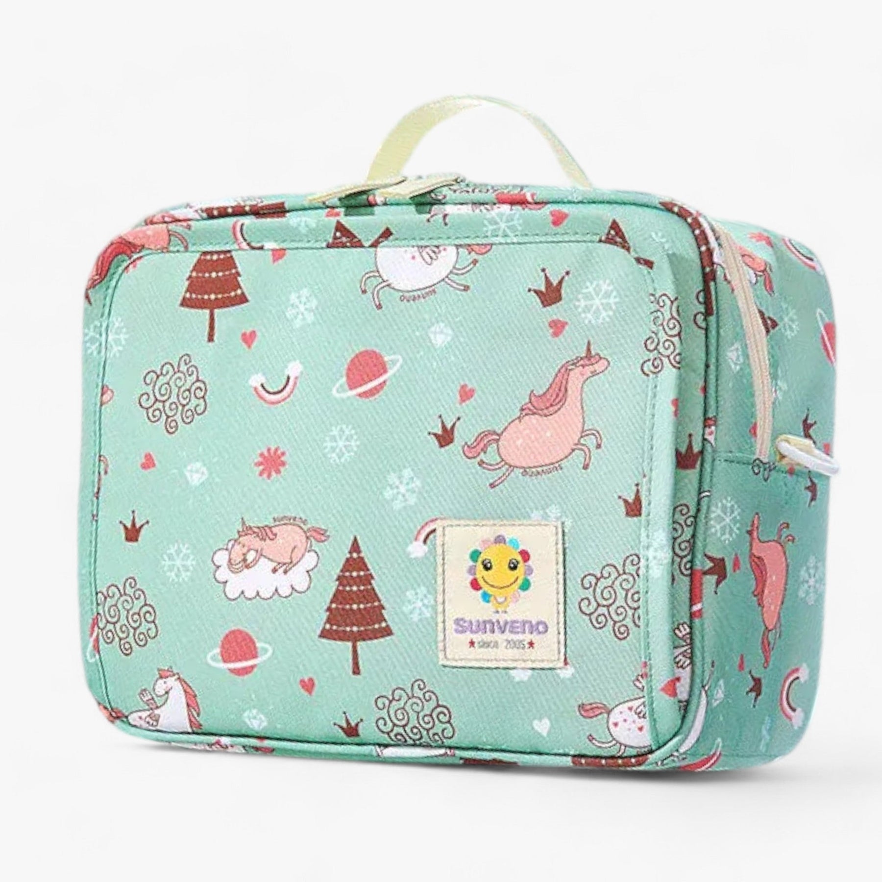 bags : Handtas Kinderen Grijs - Moederhandtas - Elegante en Functionele Opberging in L Droomblauwe Groen van Pantino