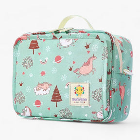 bags : Handtas Kinderen Grijs - Moederhandtas - Elegante en Functionele Opberging in L Droomblauwe Groen van Pantino