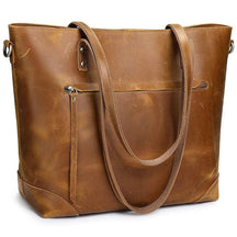 bags : Luxury Bag Vintage Leren Tas - Zwart in Bruin van Pantino