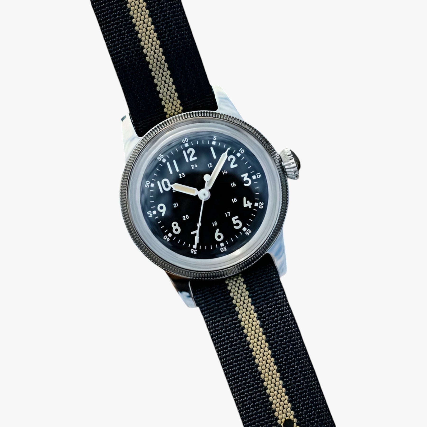 watches : Horloge Zwart Zilver - Precisie Vintage Militair in van Pantino