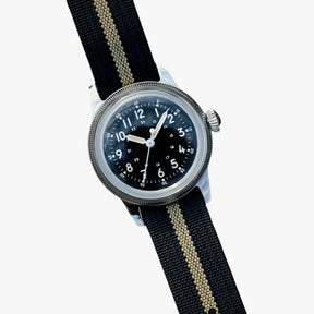 watches : Horloge Zwart Zilver - Precisie Vintage Militair in van Pantino