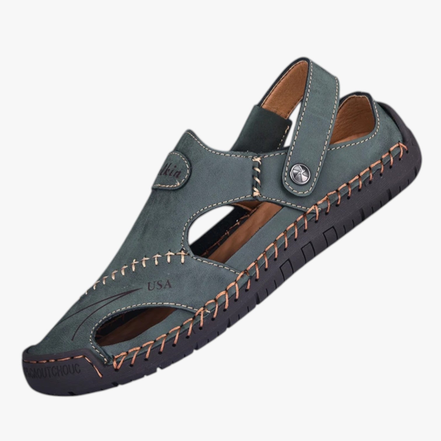 Sandals : Zomersandalen voor heren - Ademend leer en antislipzool voor een vleugje stijl in van Pantino