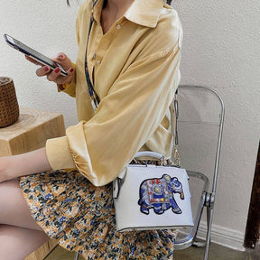 bags : Mandala Geborduurde Tas - Blauw in van Pantino