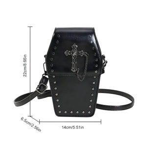 bags : Gotische Schoudertas - Trendy en Griezelig Accessoire in van Pantino