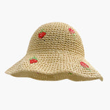 <h1>Chapeau de soleil fraise - pliable, fait main et protecteur à la mode</h1>