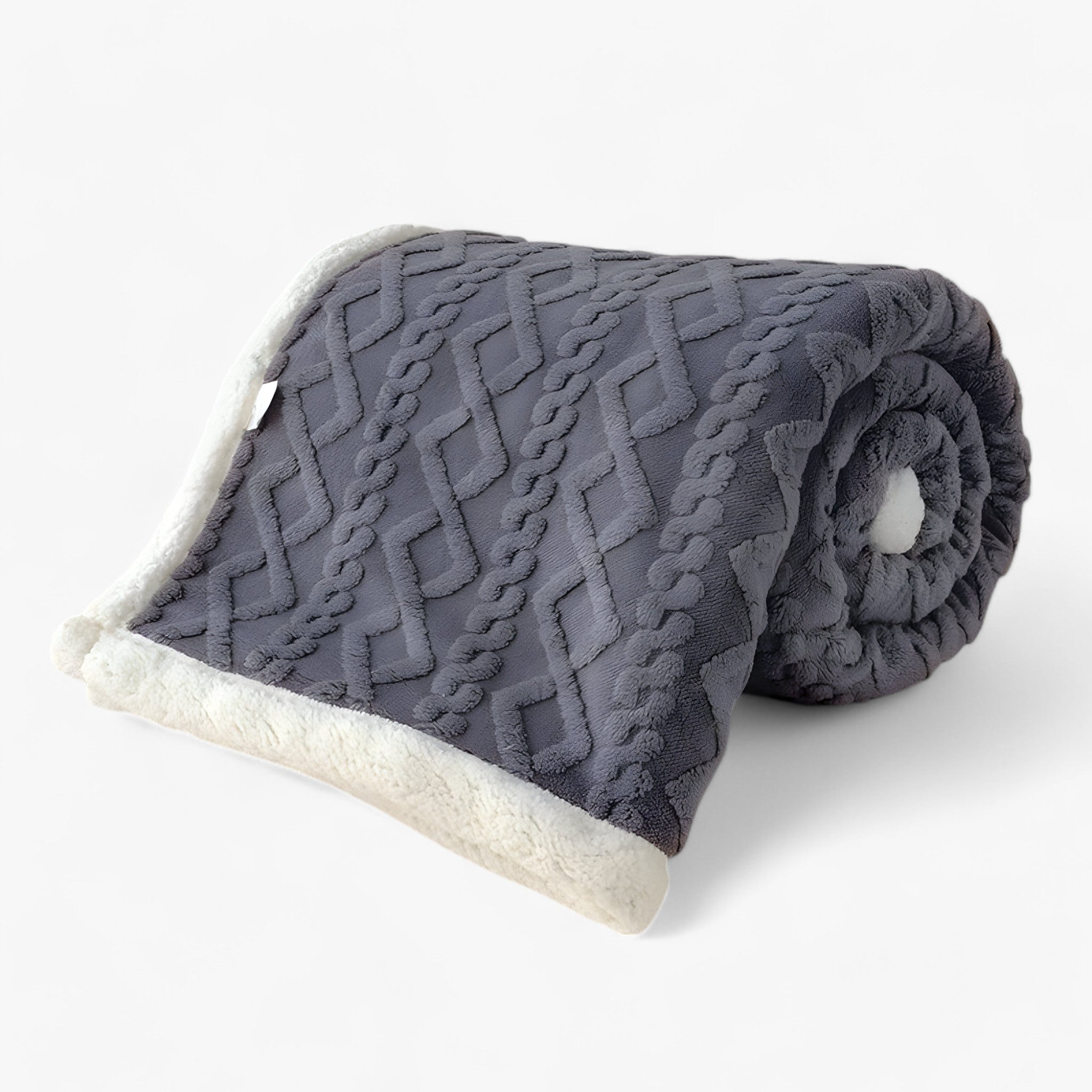 home & garden : Dubbel Dikke Winterdeken - Super Zacht en Warm - Cameo Roze in Donker Gray van Pantino