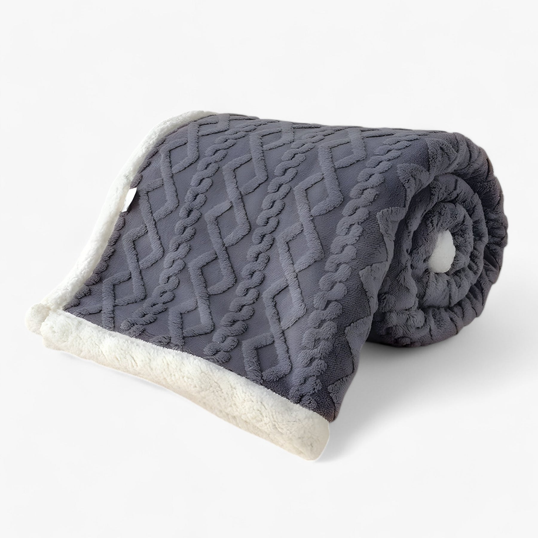 home & garden : Dubbel Dikke Winterdeken - Super Zacht en Warm - Cameo Roze in Donker Gray van Pantino