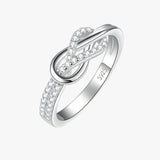 Ring Silber - Stina Unendlicher Knoten - Zeitlose Eleganz in Sterlingsilber