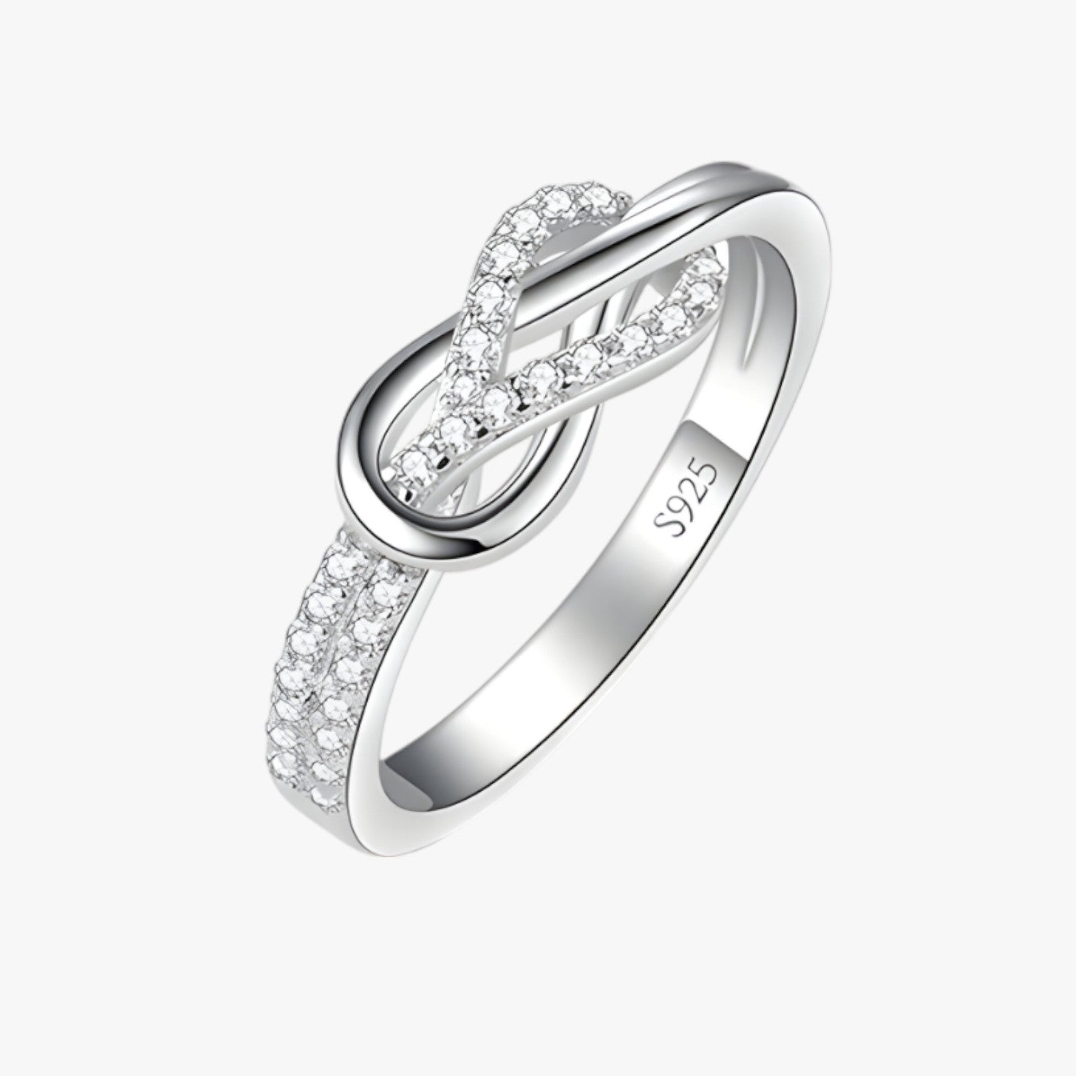 Jewelry : Ring Zilver Sterling 925 Dames, Elegant Ontwerp met Witte Zirkonia's, Verstelbare Maat in Argento van Pantinoshop