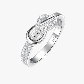 Jewelry : Ring Zilver Sterling 925 Dames, Elegant Ontwerp met Witte Zirkonia's, Verstelbare Maat in Argento van Pantinoshop