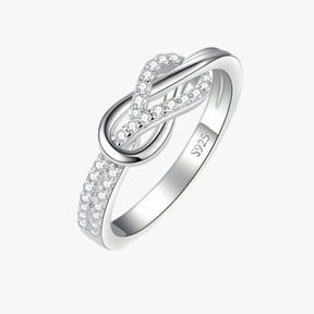 Ring : Ring Zilver - Stina Oneindige Knoop - Tijdloze Elegantie in Sterling in Zilver van Pantino
