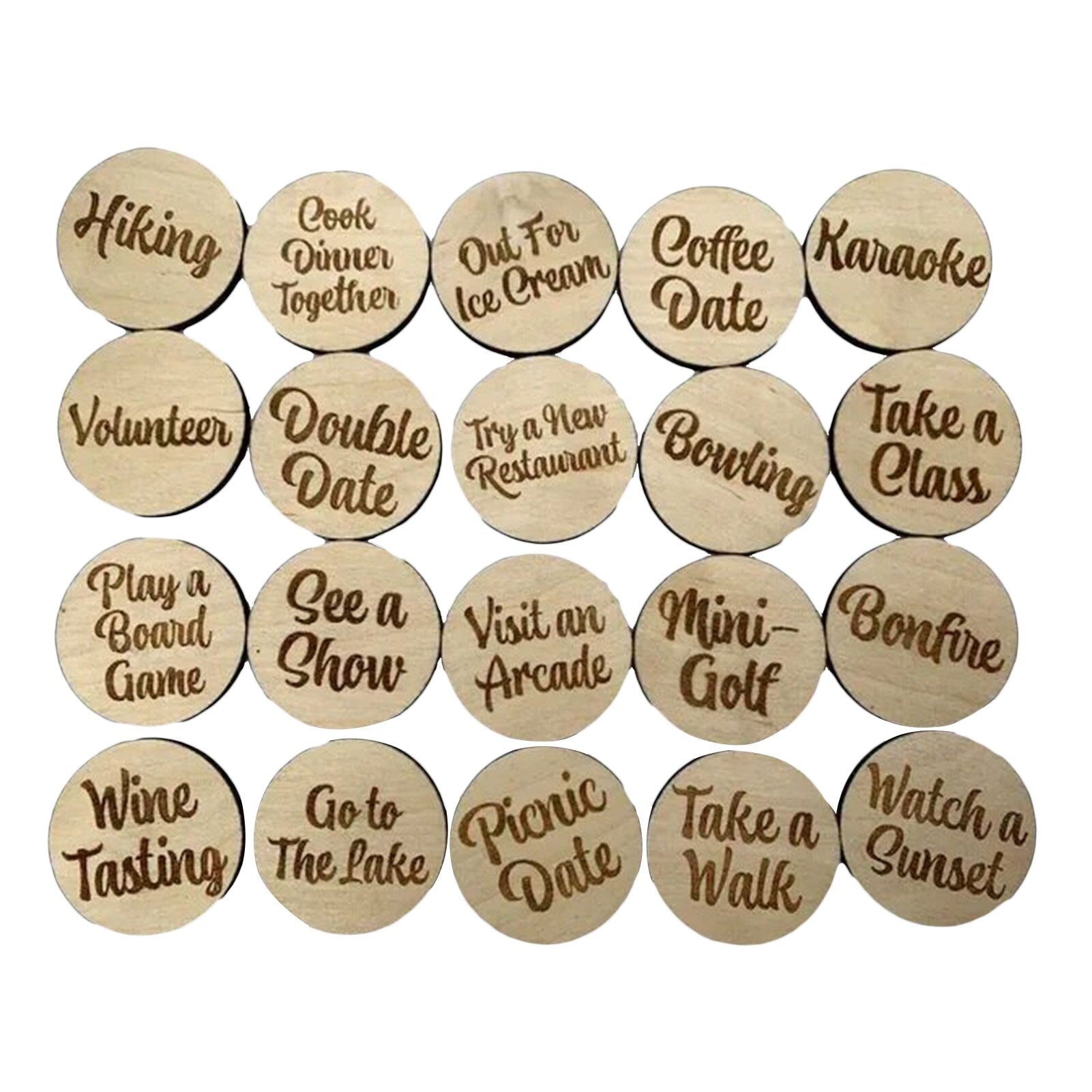 other : Datingspel Koppels - Romantische Puzzels Activiteiten - Hout in 20st Ronde Decoraties van Pantino