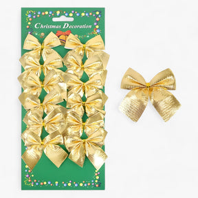 home & garden : Mini Pendentifs Rode en Gouden Strikken - Perfect voor DIY en Cadeauversiering - Zilver in Goud 24 stukken (2 pakketten) van Pantino