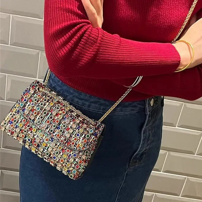 bags : Vivian Schoudertas Verfraaid met Kristallen - Zilverachtig in van Pantino
