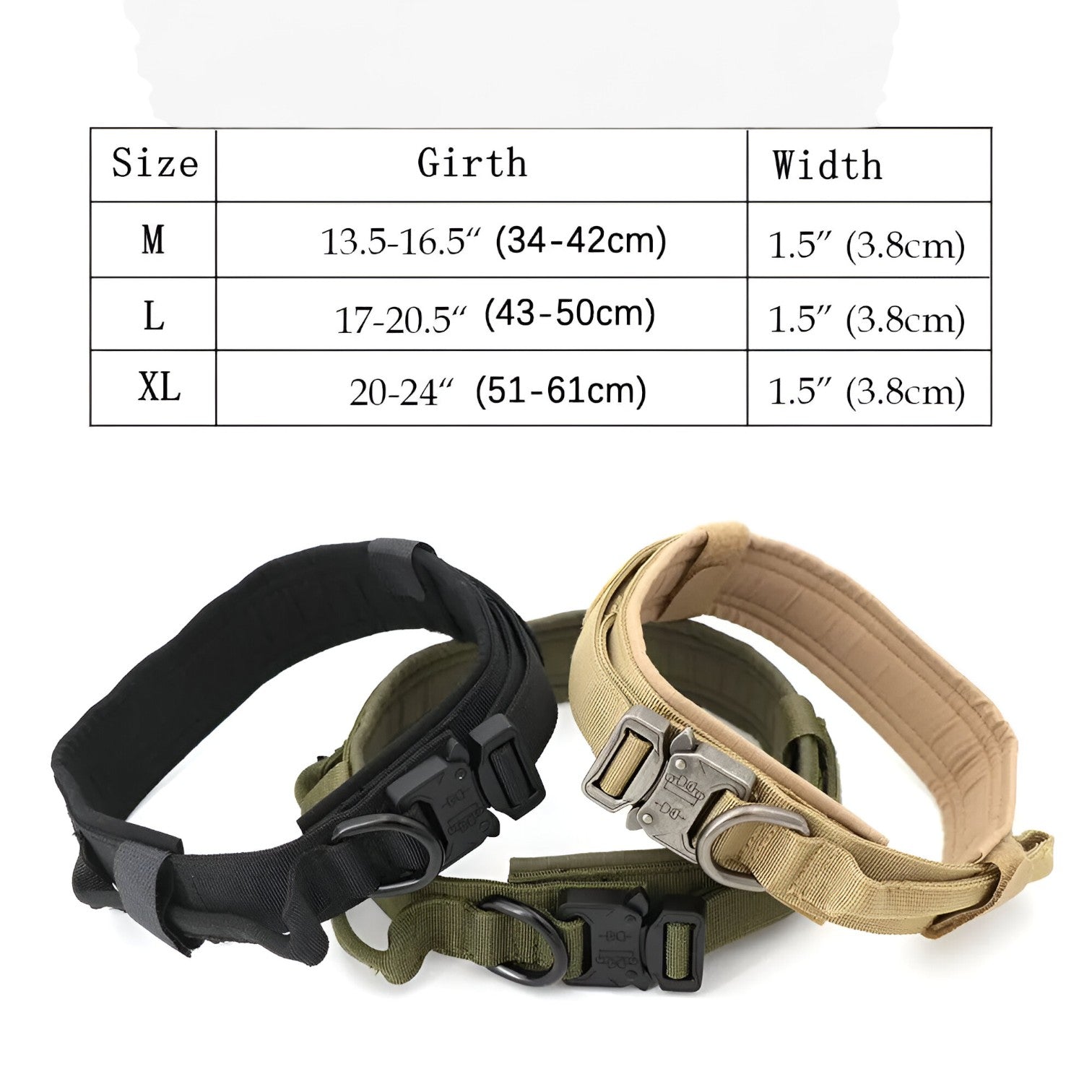 pets : Tactisch Hondenhalsband met Handvat voor Training - Bruin Set in van Pantino