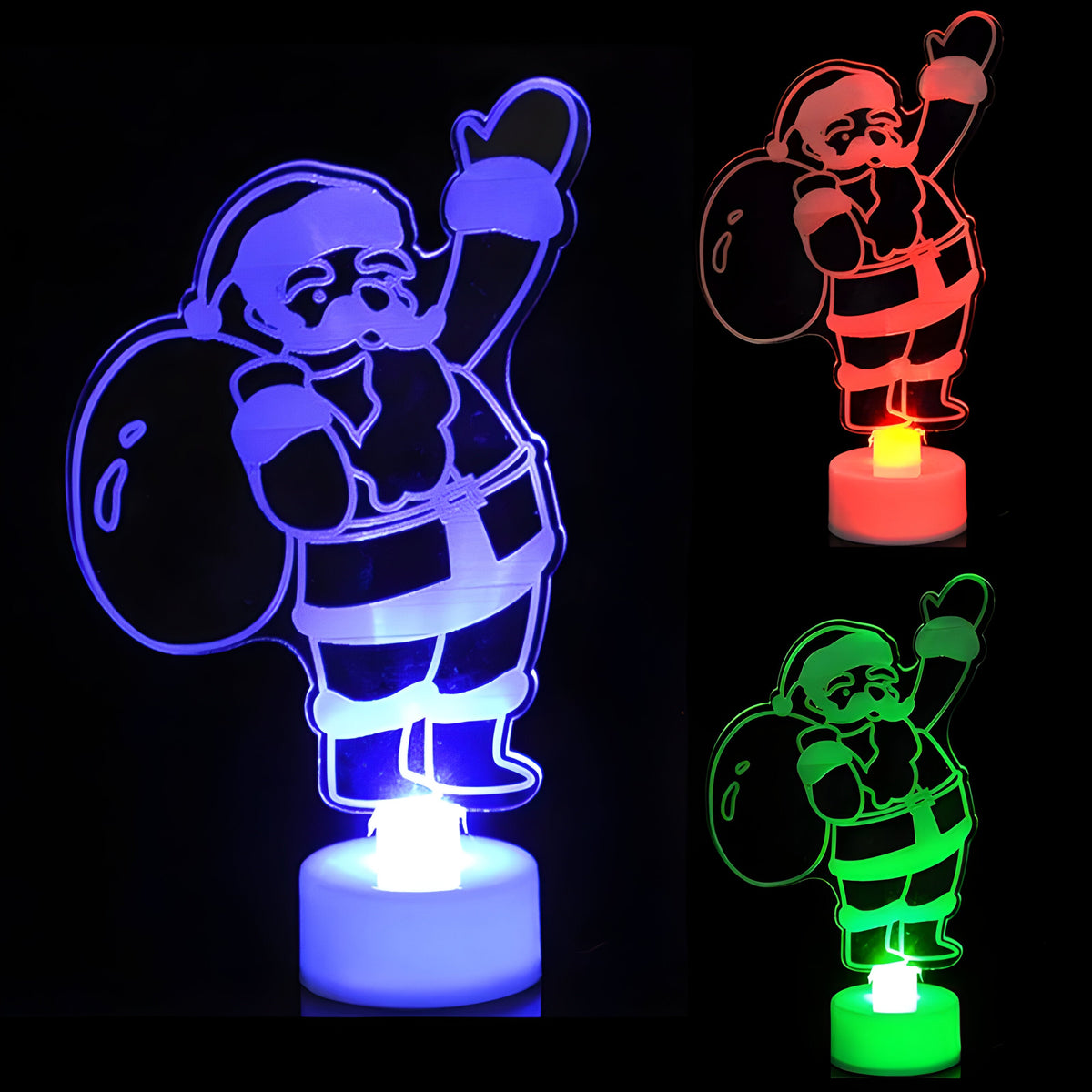 home & garden : Mini LED Nachtlampjes - Feestelijke Lampjes voor Kerstmis en Nieuwjaar in Kerstman van Pantino