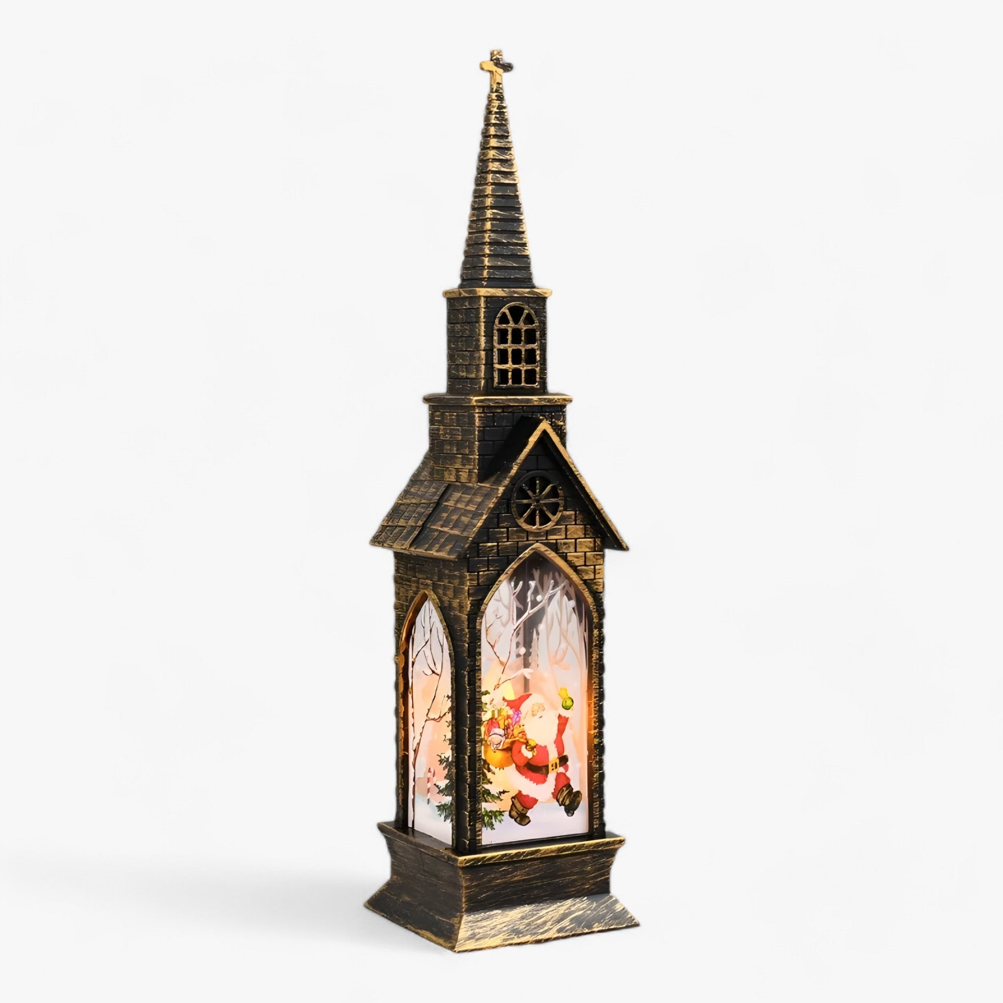 home & garden : Krisy Kerstman & Sneeuwpop Decoratieve LED Tafel Lantaarn - Fee Licht voor Kerst Decoratie in Kerstman van Pantino