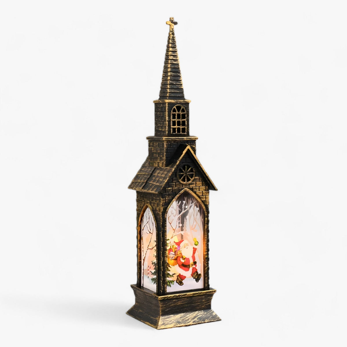 home & garden : Krisy Kerstman & Sneeuwpop Decoratieve LED Tafel Lantaarn - Fee Licht voor Kerst Decoratie in Kerstman van Pantino