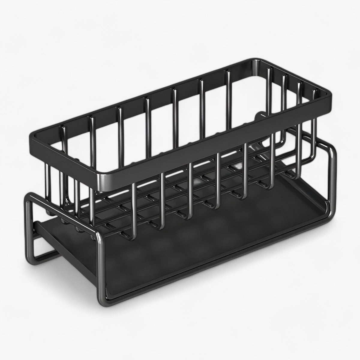 home & garden : CleanFlow - RVS Organizer voor Spons & Handdoek - Zwart in Zwart van Pantino