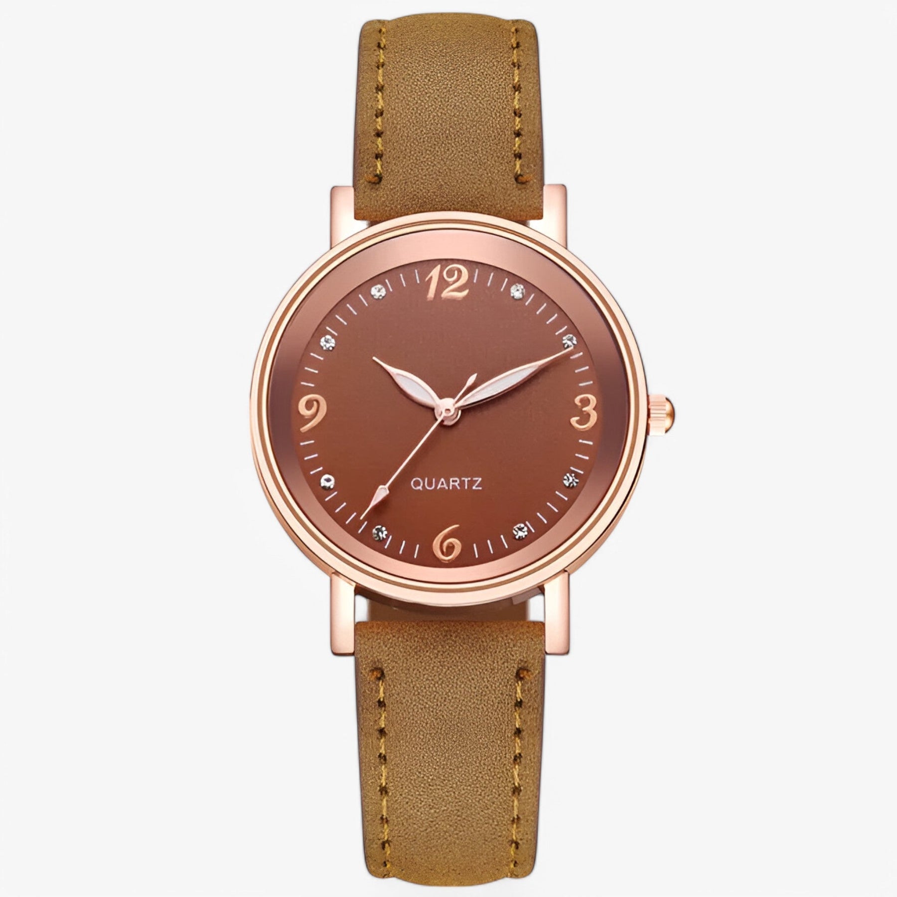 watches : Roestvrij Staal Kwarts Horloge - Paars in Bruin van Pantino