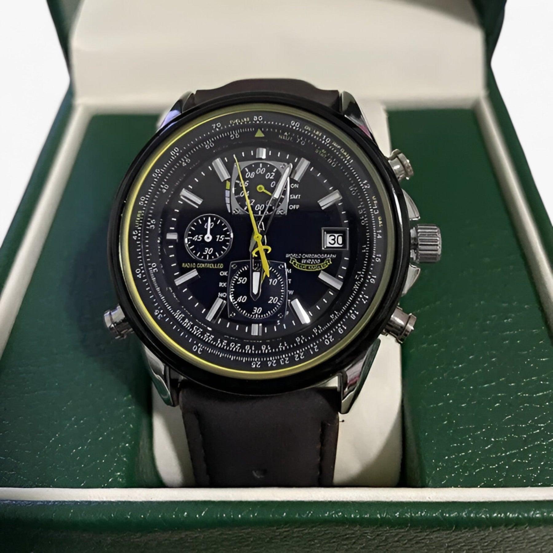 Watches : Heren Chronograaf Horloge MultiSteel 42mm, Zilverkleurig Staal met Elegante Blauwe Wijzerplaat in van Pantino