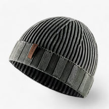 Beanie : Beanie Khaki - Katoenen Vintage Gewassen Gebreide - Perfect voor Winter in Groen CHINA van Pantino