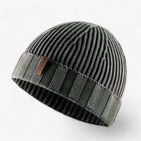 Beanie : Beanie Khaki - Katoenen Vintage Gewassen Gebreide - Perfect voor Winter in Groen CHINA van Pantino