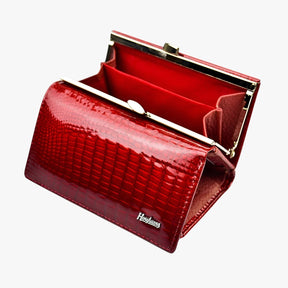 Wallet : Luxe Damesportemonnee van Leer - Elegant en Praktisch - Zwart in van Pantino